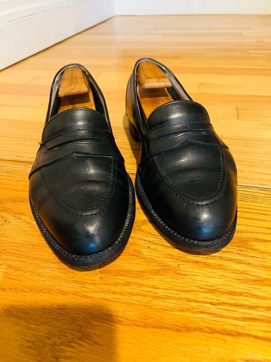 Alden Model 681 Full Strap Loafers in Black Calfskin Men Size US 9.5 D main image 13